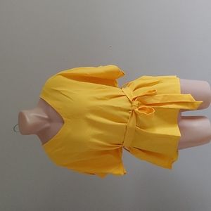 Bold golden sunflower yellow tunic blouse with matching the belt